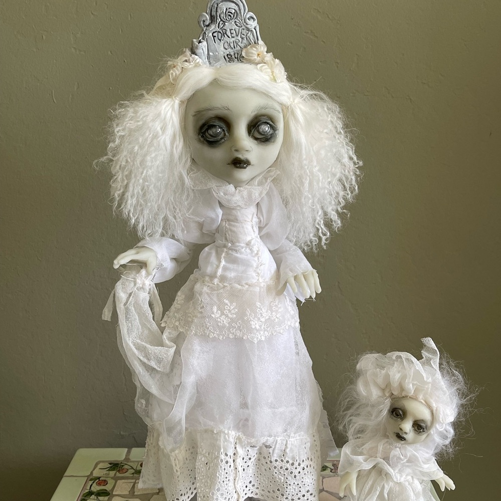 Ethereal White Ghostly Doll by Lulu Lancaster